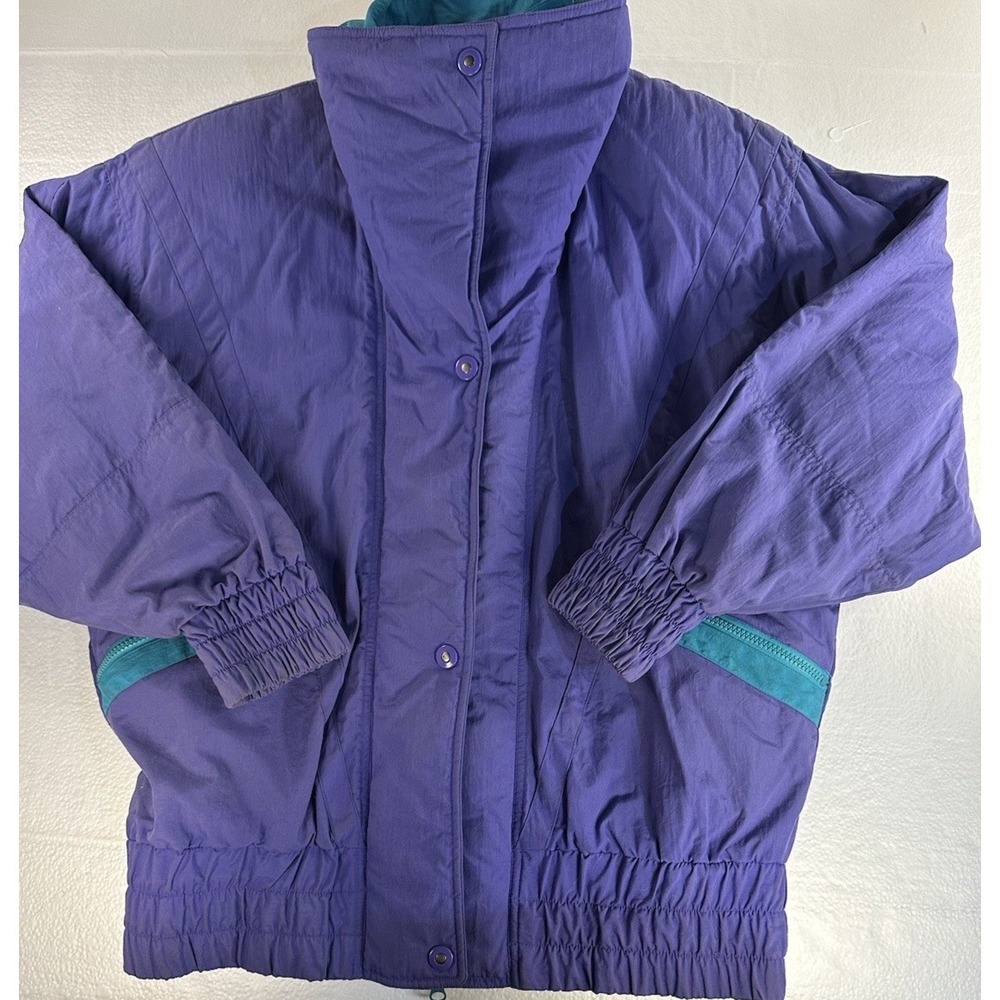 VTG‎ London Fog Jacket Mens Small Glacial Fog Retro Colorblock Ski Purple